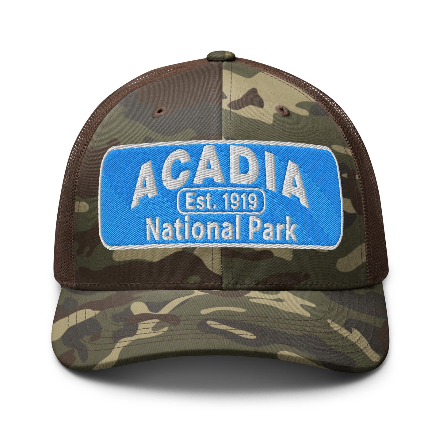 Acadia National Park Camo Hat Brown Front