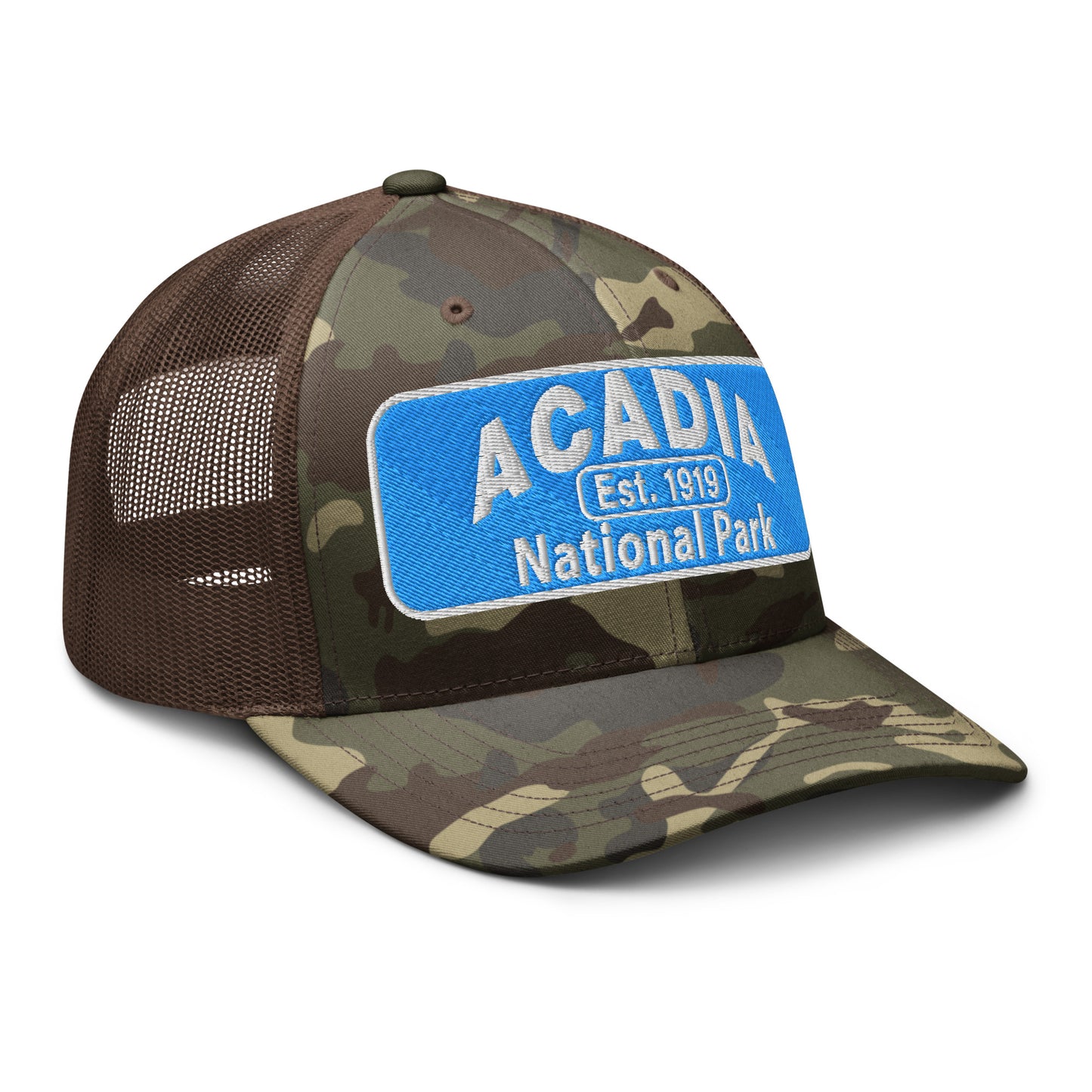 Acadia National Park Camo Hat Brown Side