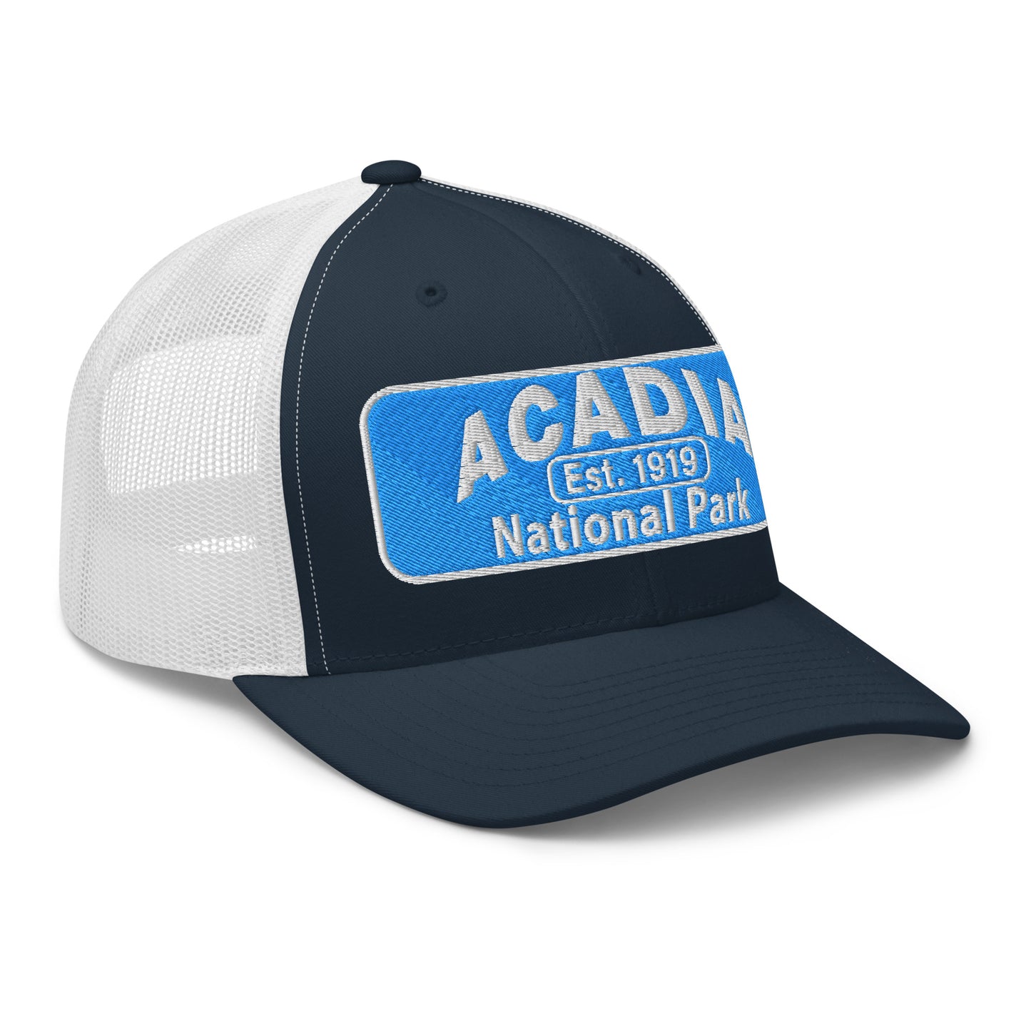 Acadia National Park Hat Blue/White Side