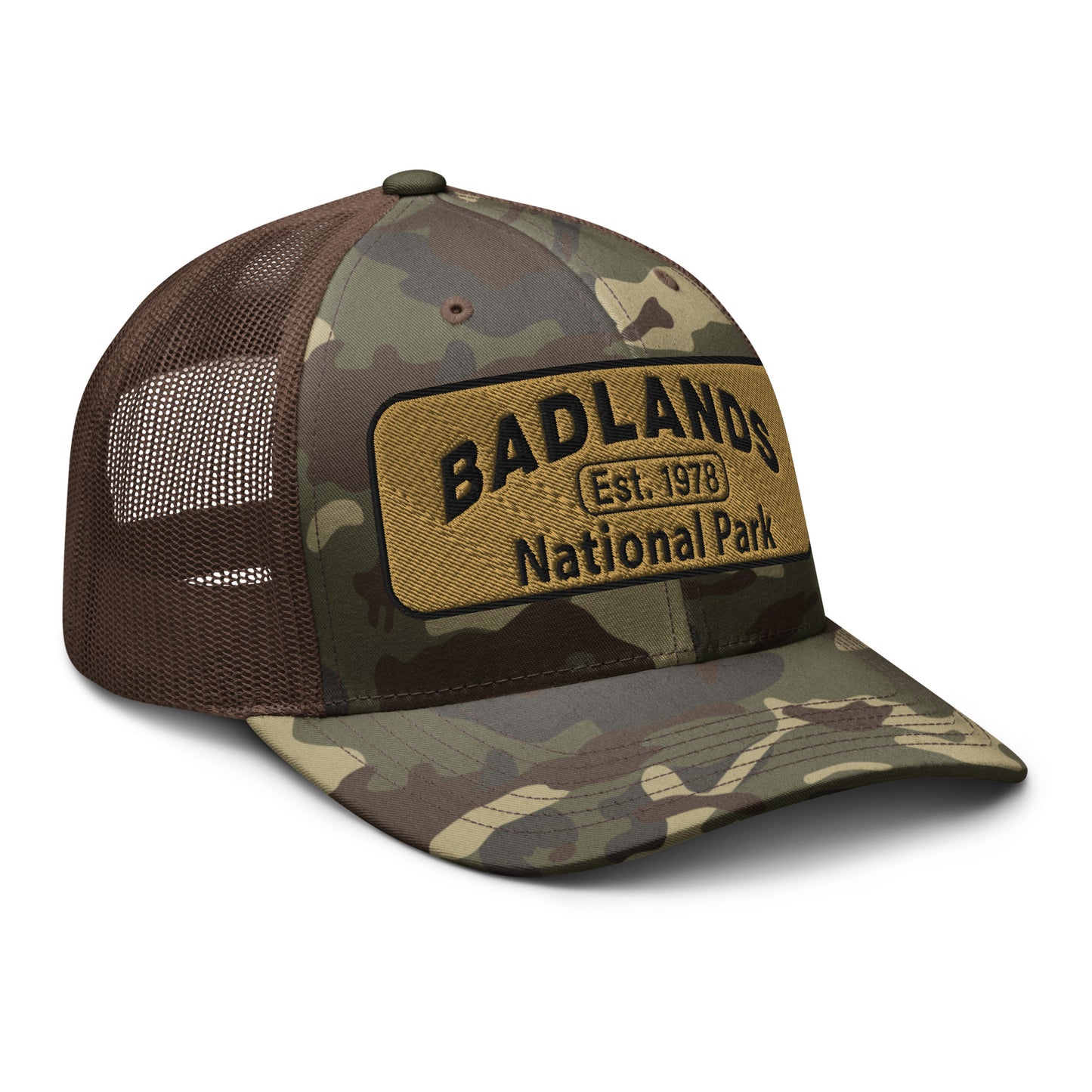 Badlands National Park Camo Hat Brown Side