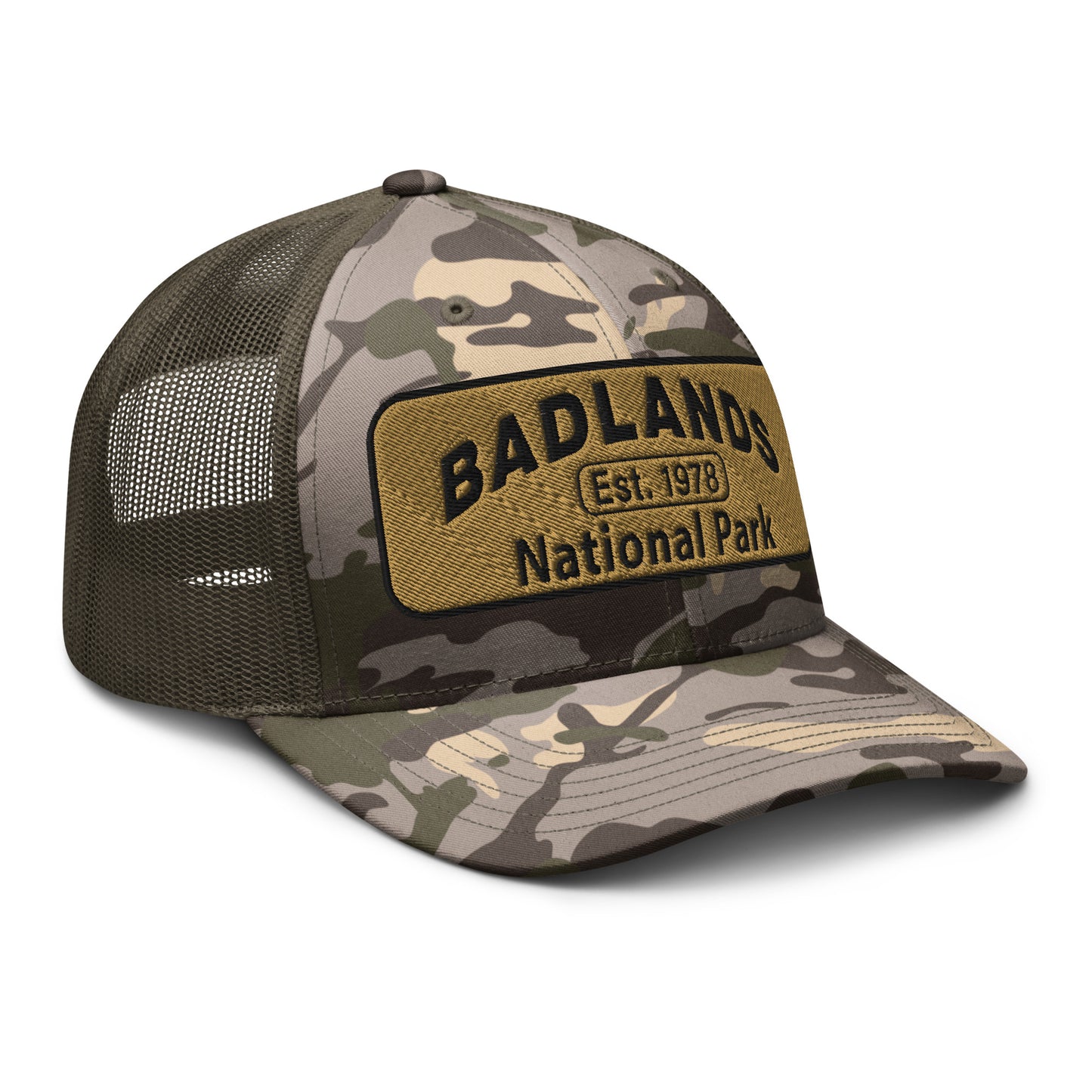 Badlands National Park Camo Hat Olive Side