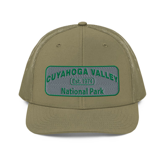 Cuyahoga National Park Hat -Richardson 112 Trucker Hat - Front View - Color: Loden