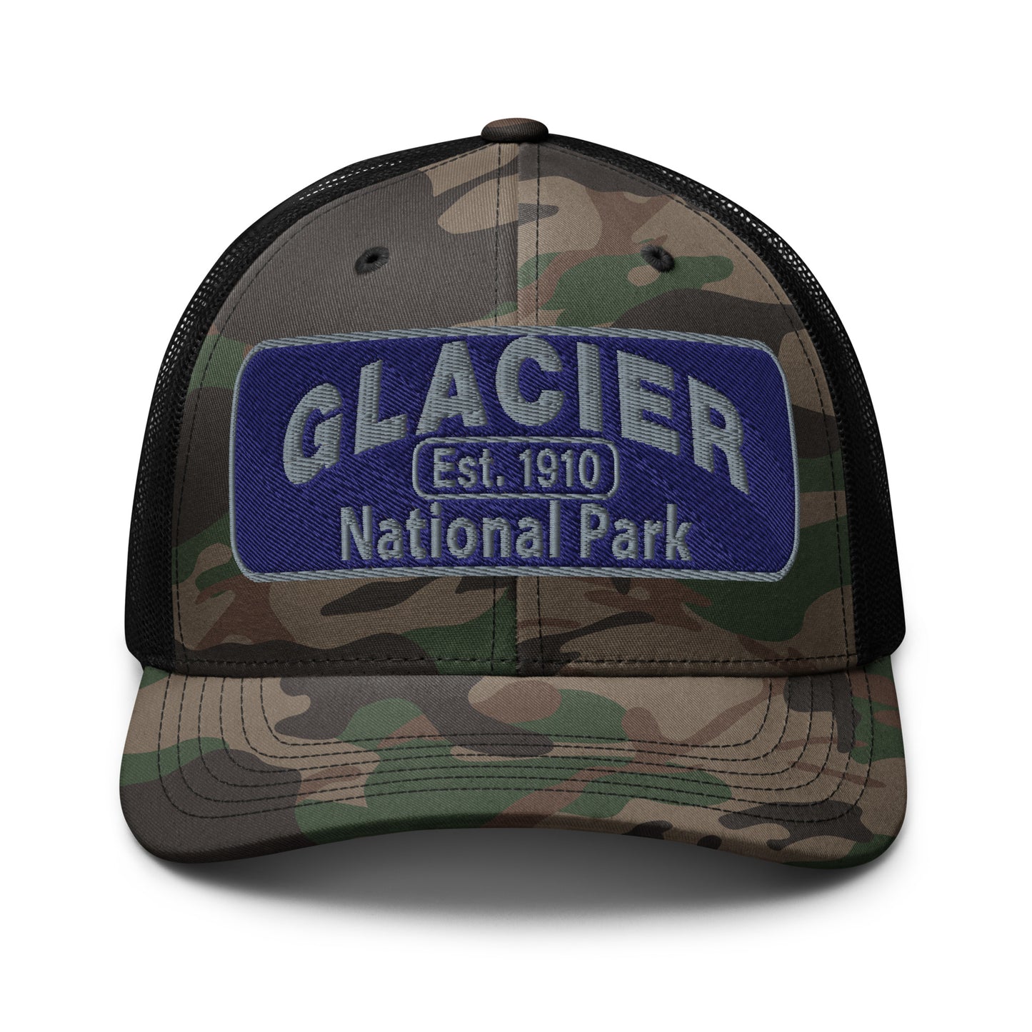 Glacier National Park Camo Hat Otto Black