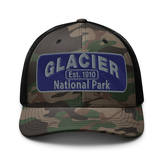 Glacier National Park Camo Hat Otto Black