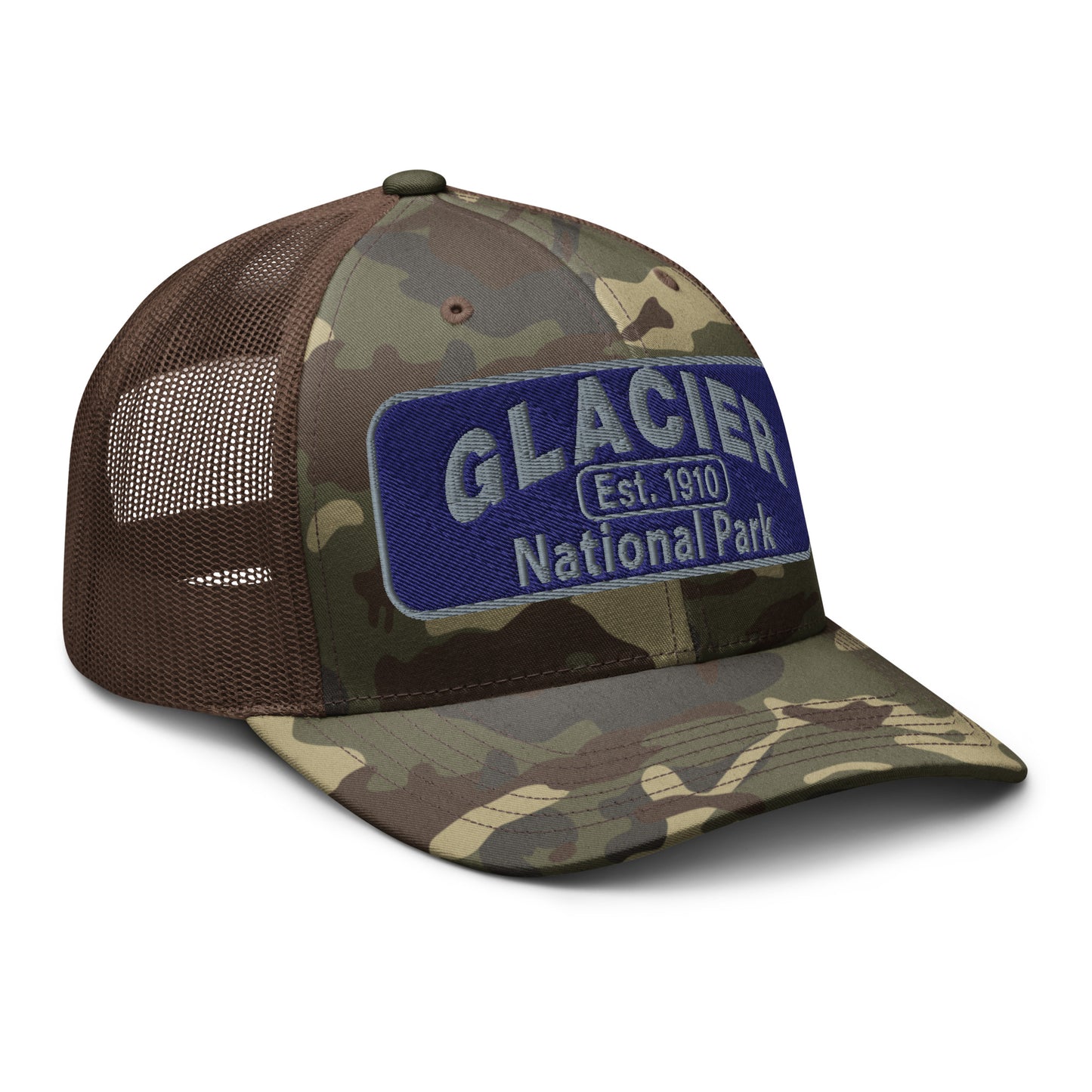 Glacier National Park Camo Hat Otto Black Front