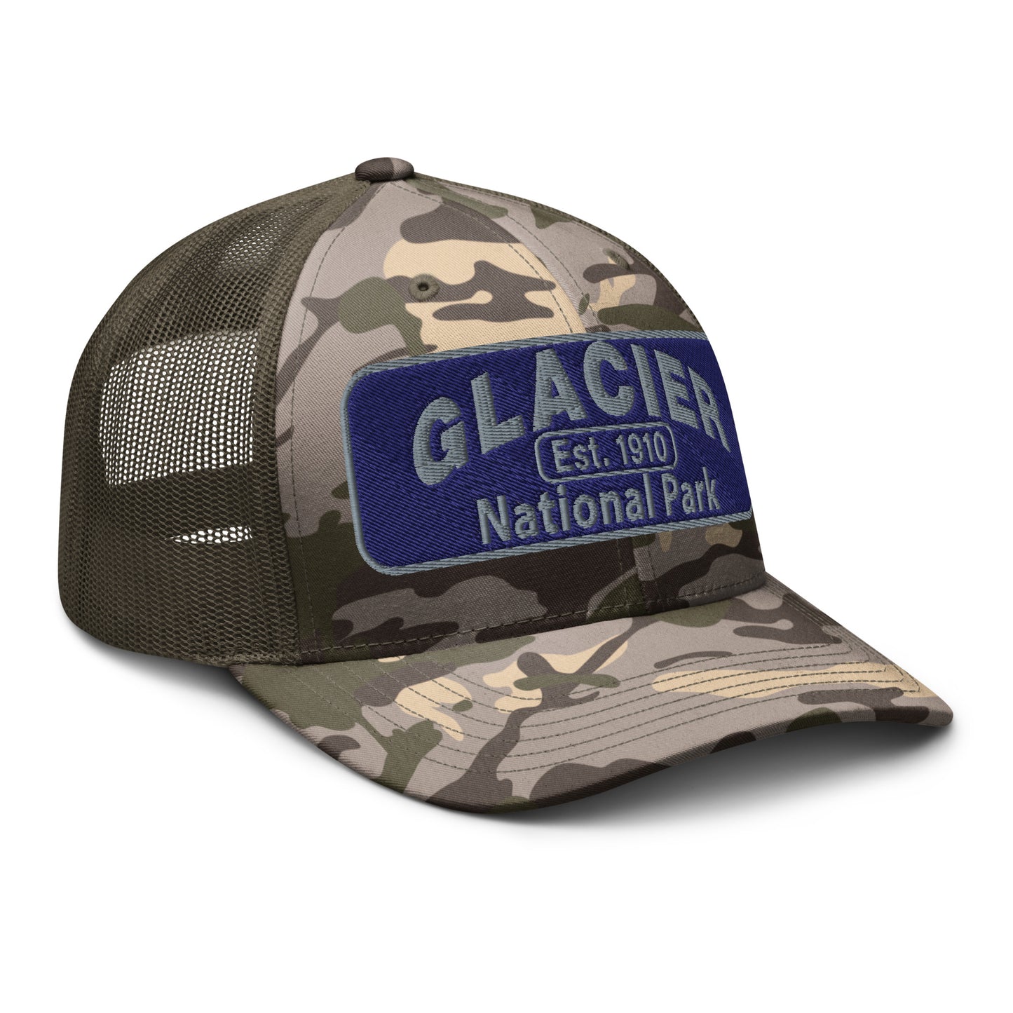 Glacier National Park Camo Hat Otto Black Side