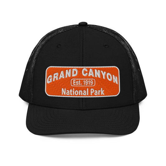 Grand Canyon National Park Logo Hat 112 Black Front
