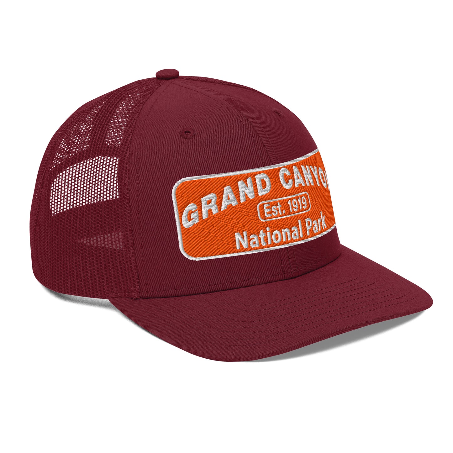 Grand Canyon National Park Logo Hat 112 Cardinal Side