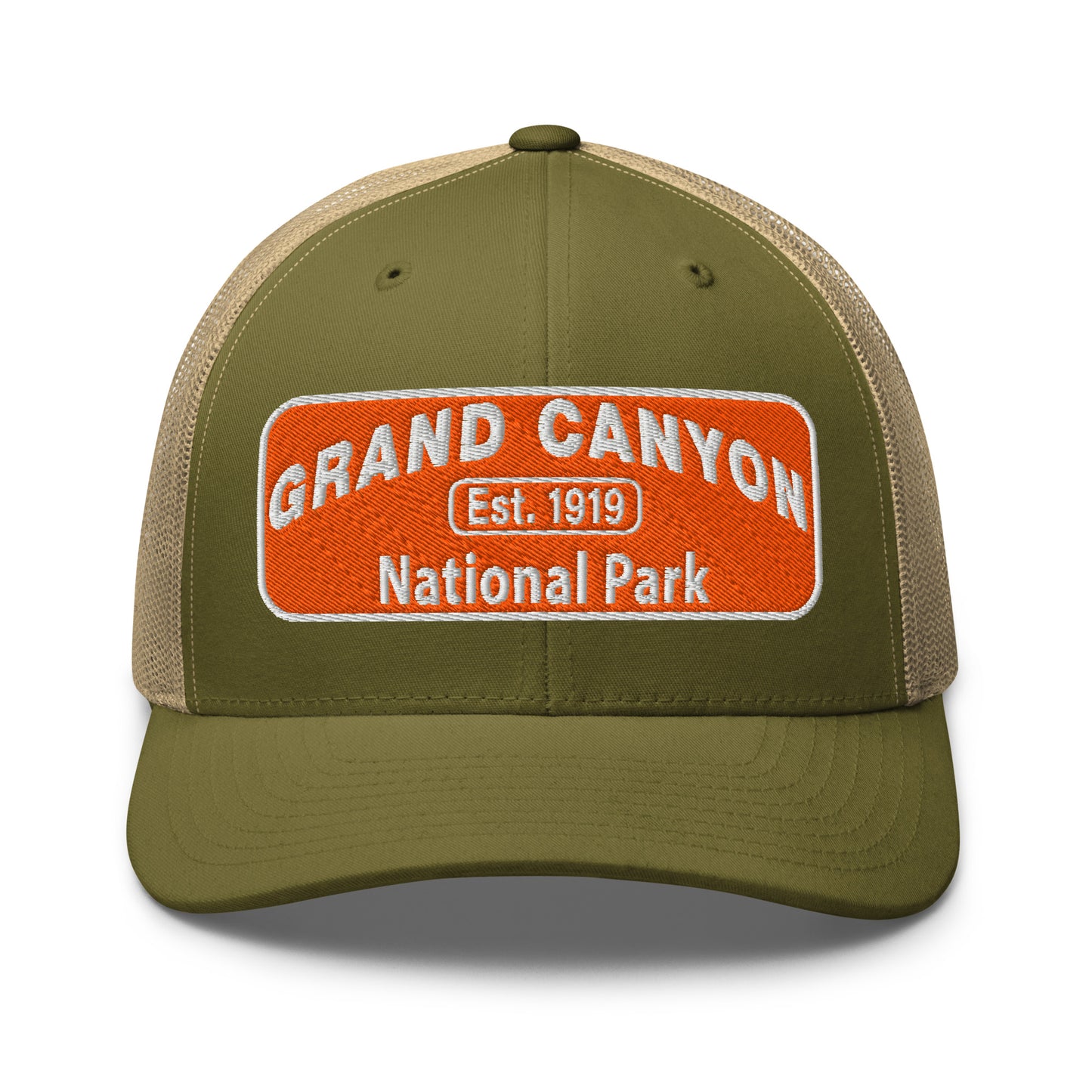 Grand Canyon National Park Logo Hat 6606 Moss/Khaki Front