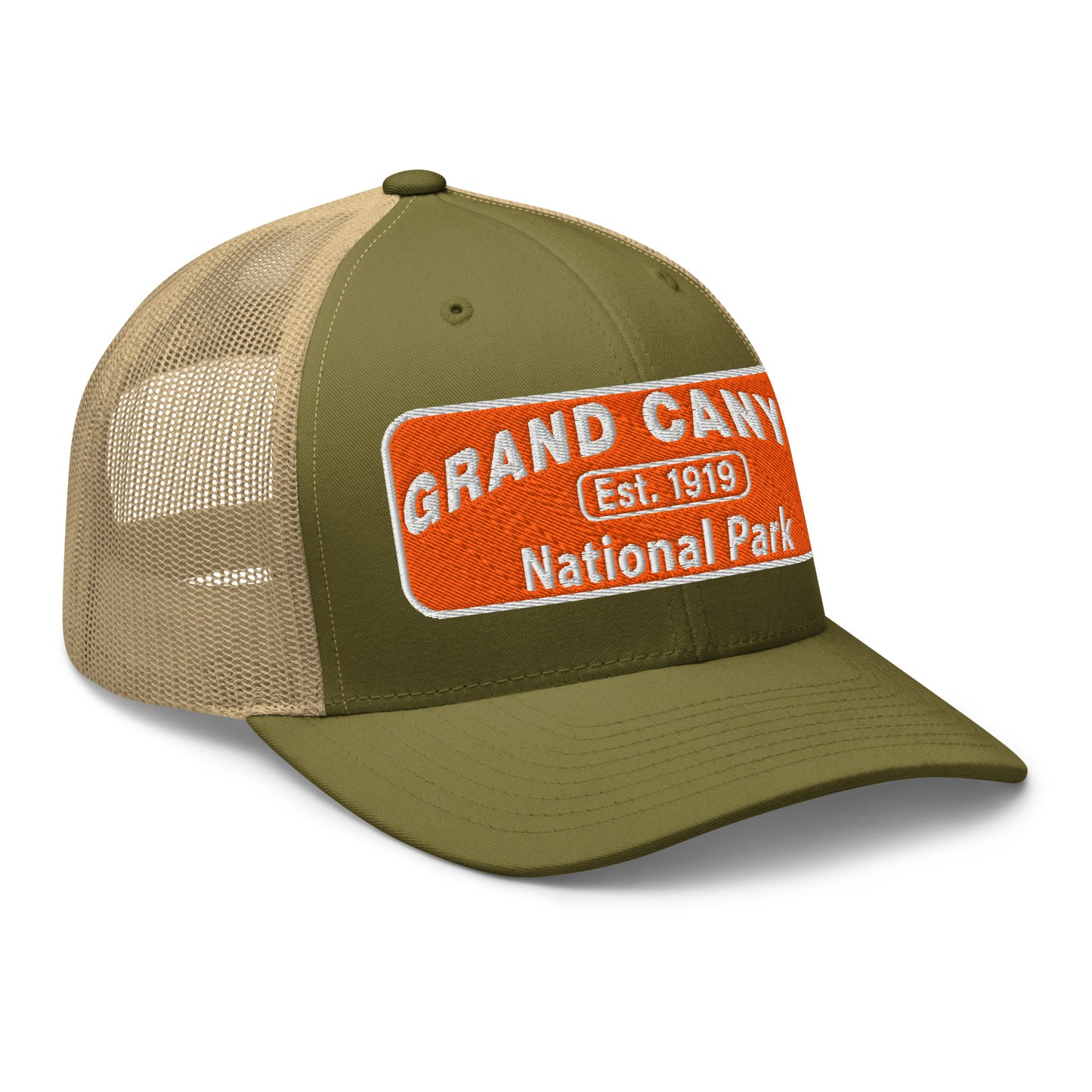 Grand Canyon National Park Logo Hat 6606 Moss/Khaki Side