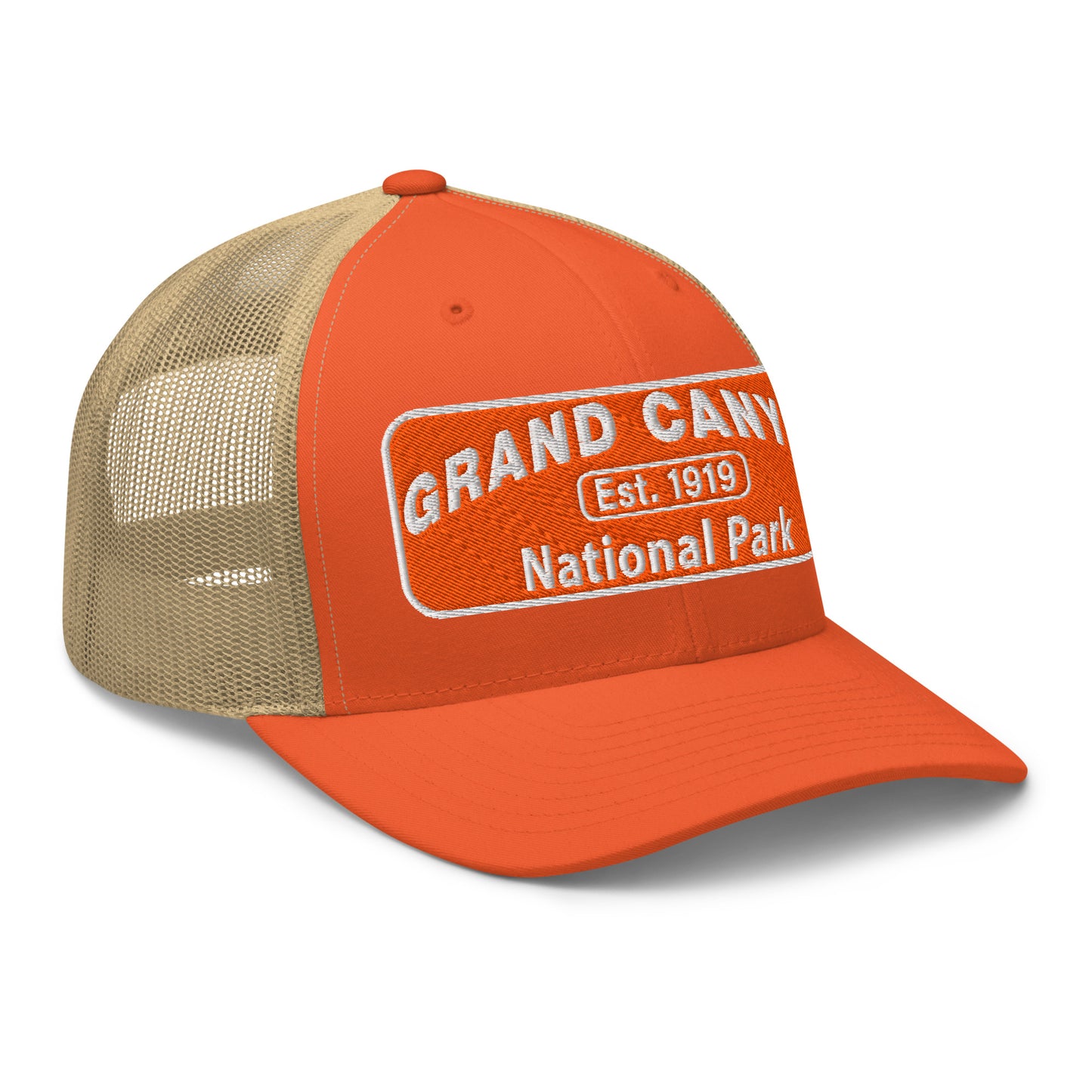 Grand Canyon National Park Logo Hat 6606 Orange/Khaki Side