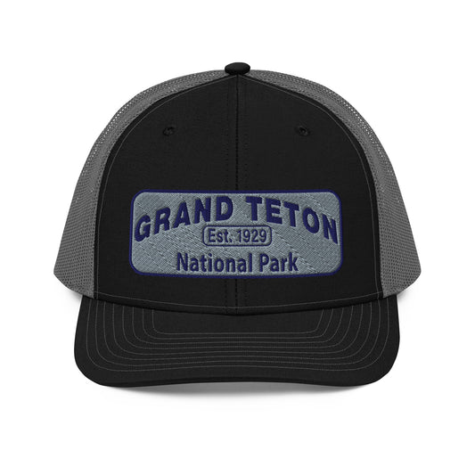 Grand Teton National Park Hat 112 Black/Charcoal Front