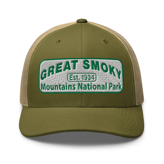 Great Smoky Mountain National Park Hat Green Front