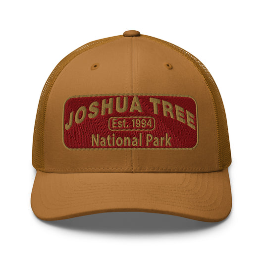Joshua Tree National Park Hat - Yupoong 6606 - Front View - Caramel