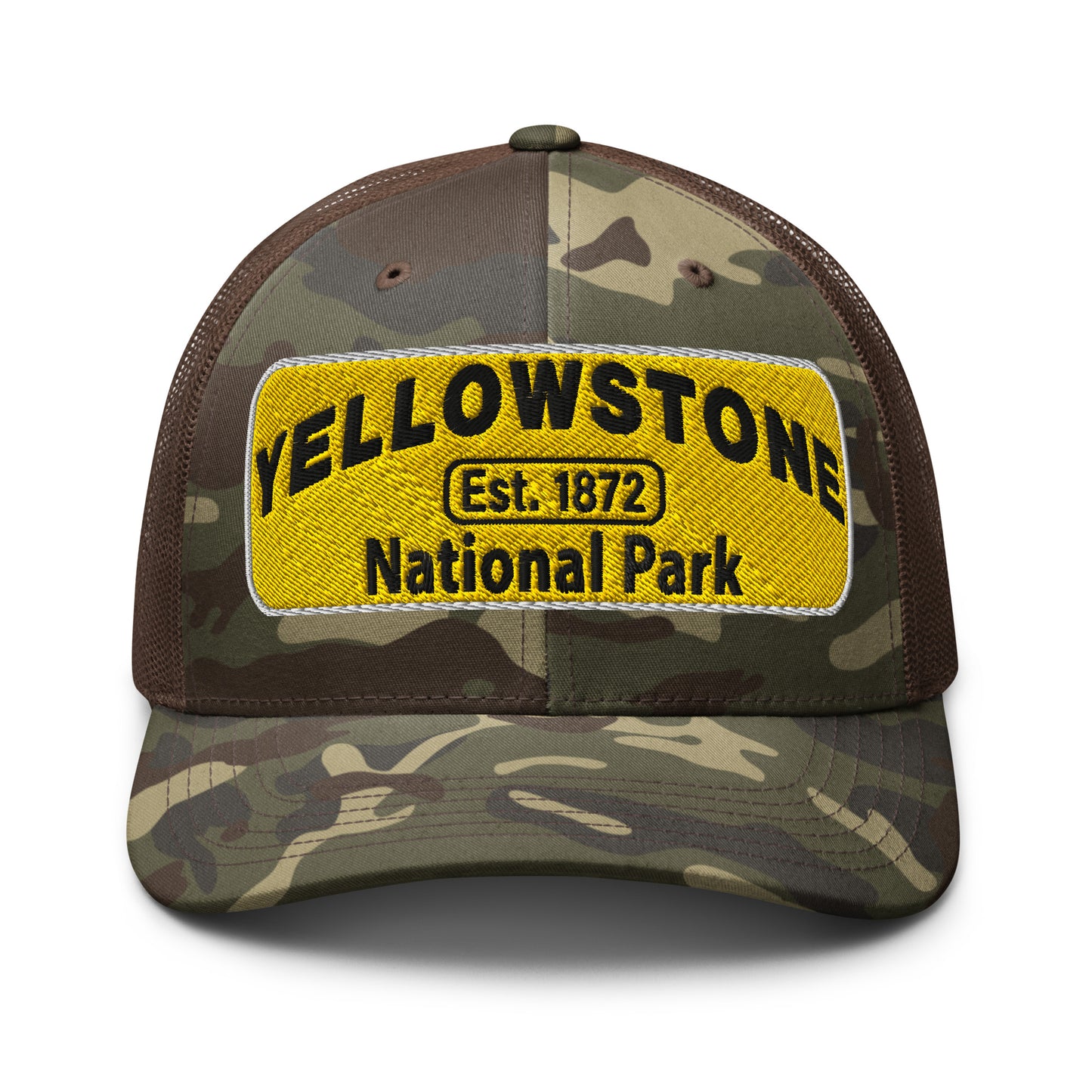 Yellowstone National Park Camo Hat Brown Front