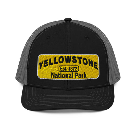 Yellowstone National Park Hat 112 Black/Grey Front