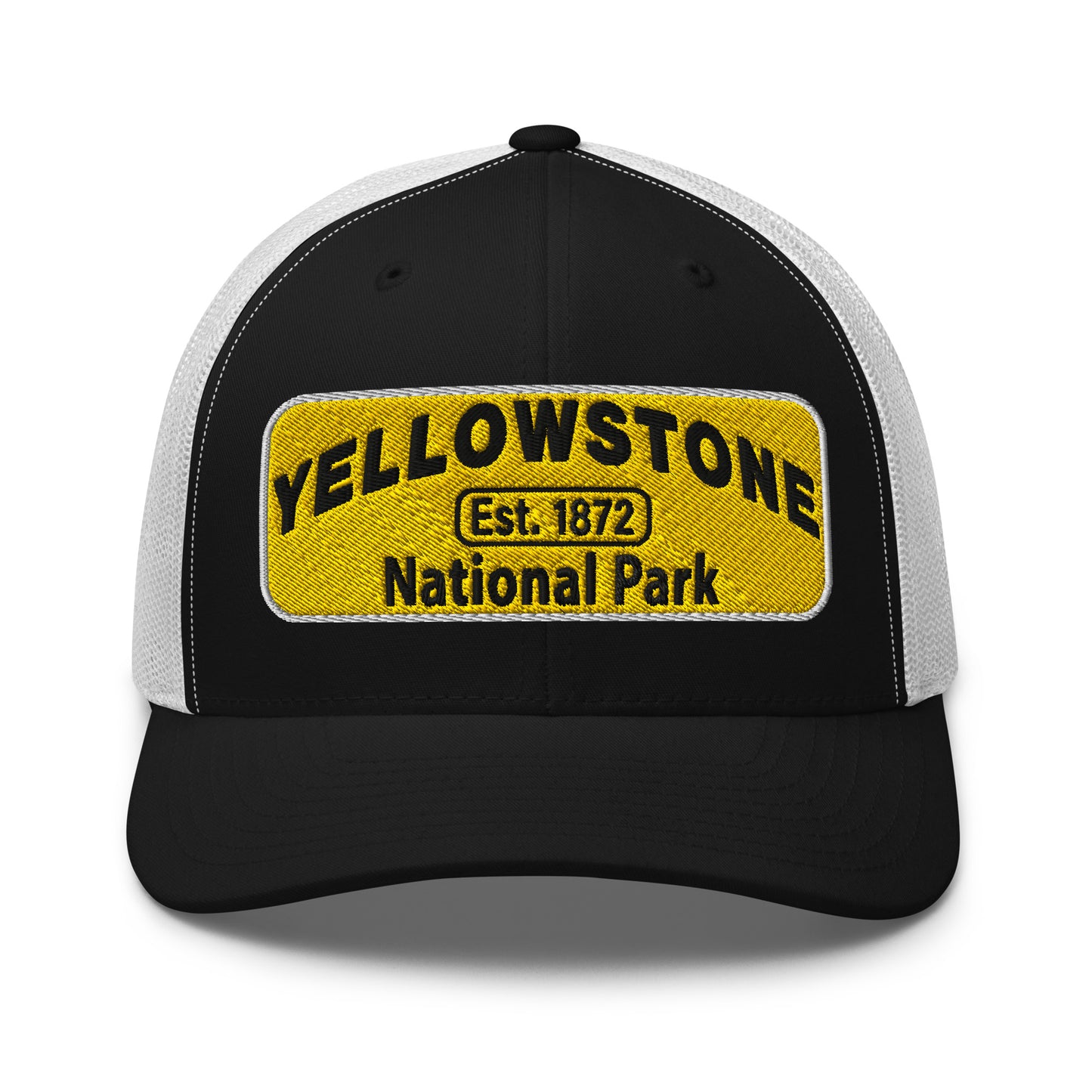 Yellowstone National Park Hat 112 Black White Front