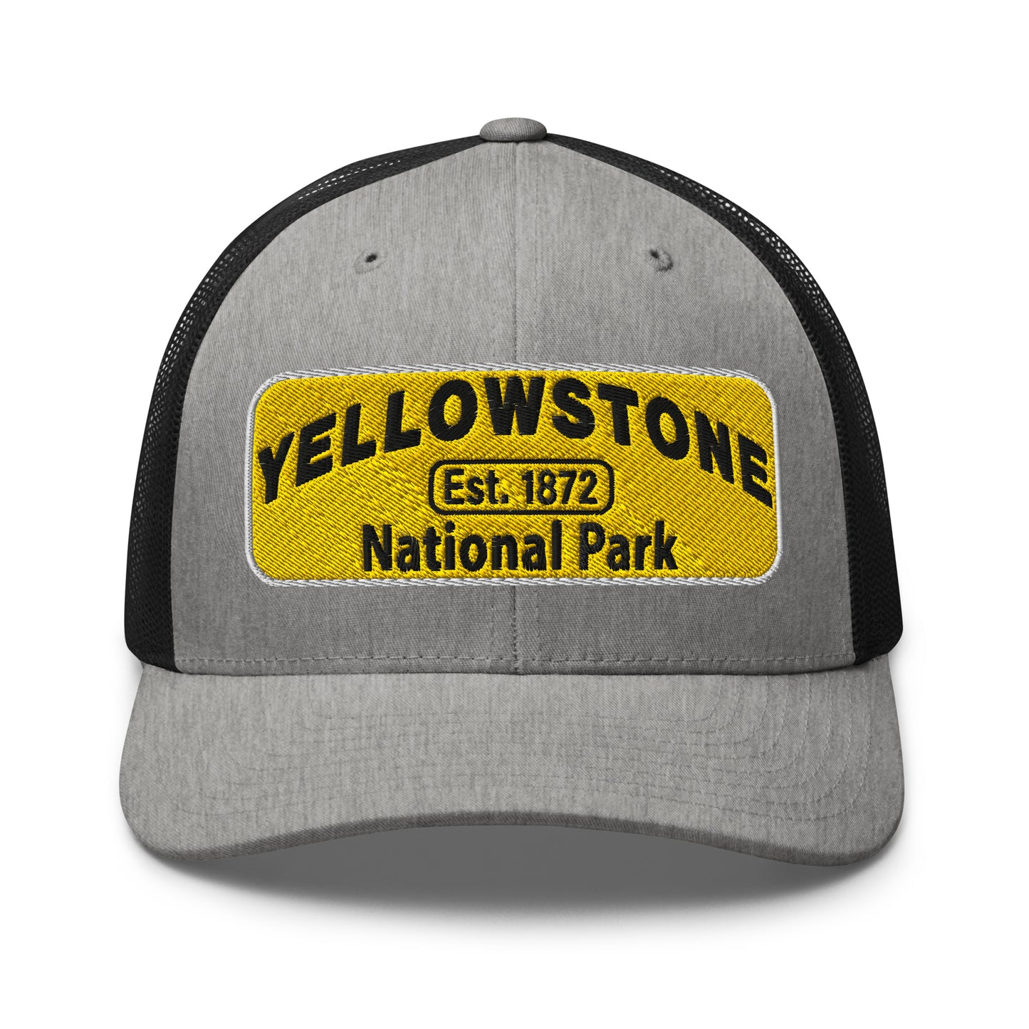 Yellowstone National Park Hat 112 Grey Black Front