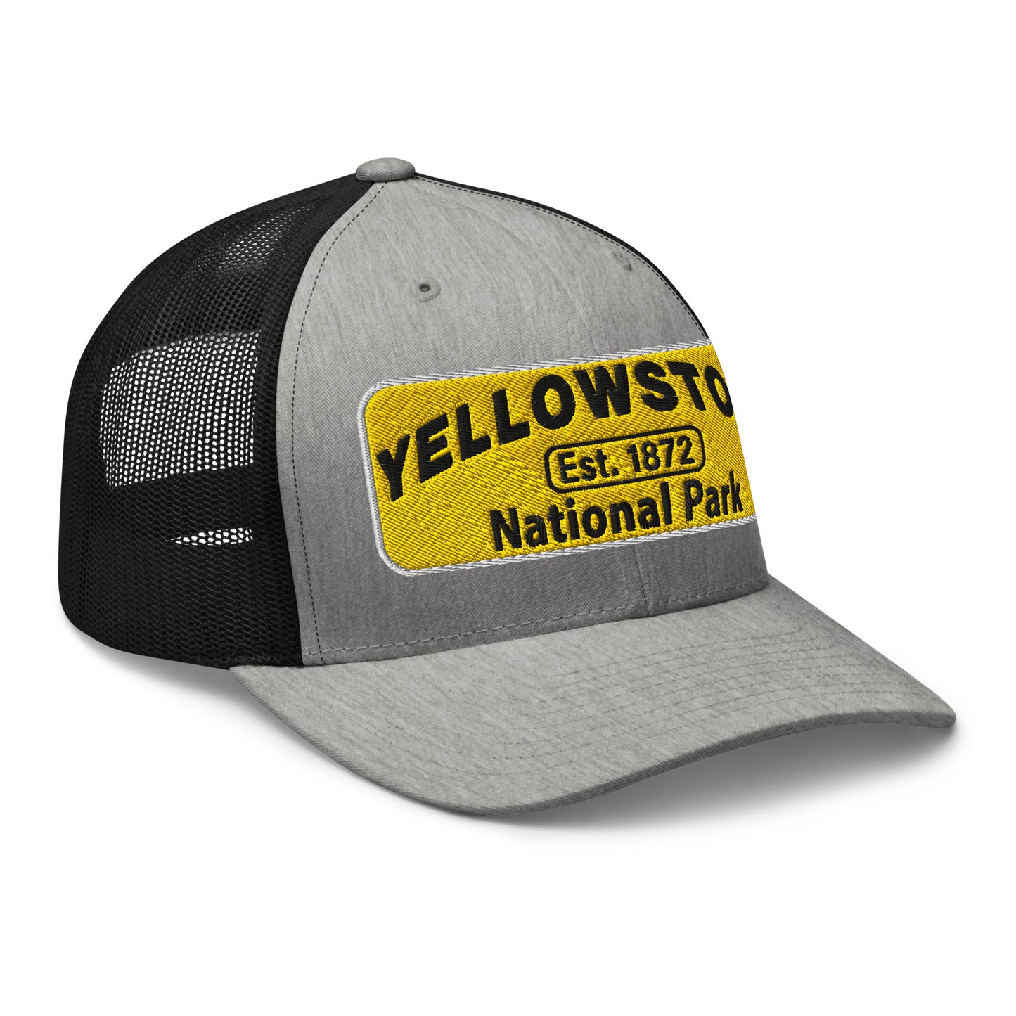 Yellowstone National Park Hat 112 Grey Black Side