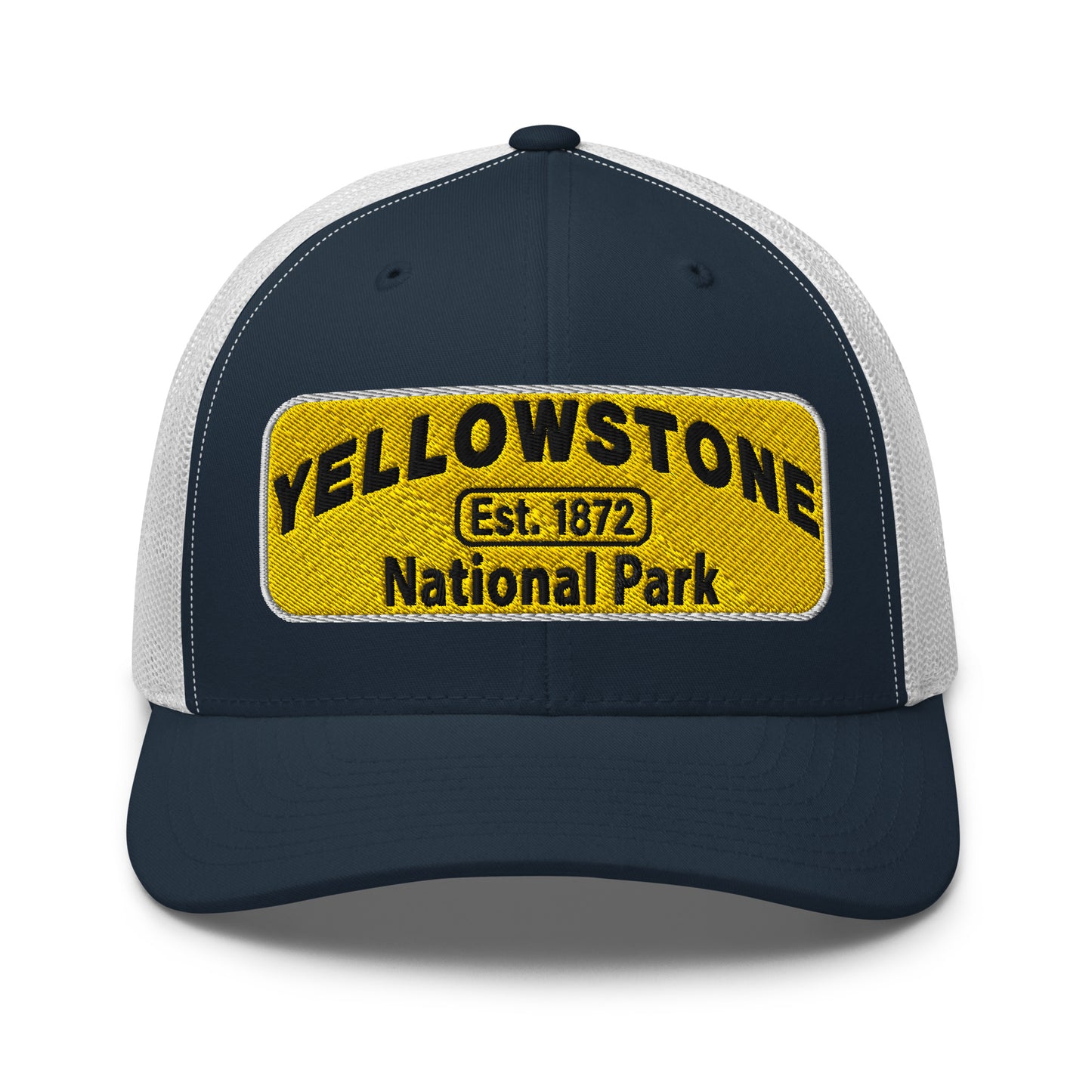 Yellowstone National Park Hat 112 Blue White Front
