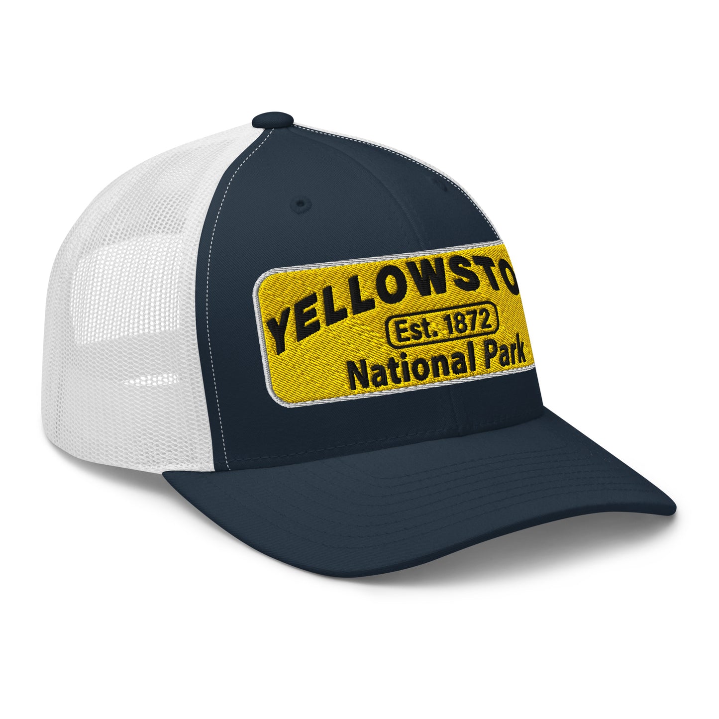 Yellowstone National Park Hat 112 Blue White Side
