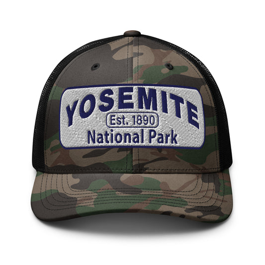 Yosemite National Park Camo Hat - Otto 105-1247 - Black/Camo - Front View