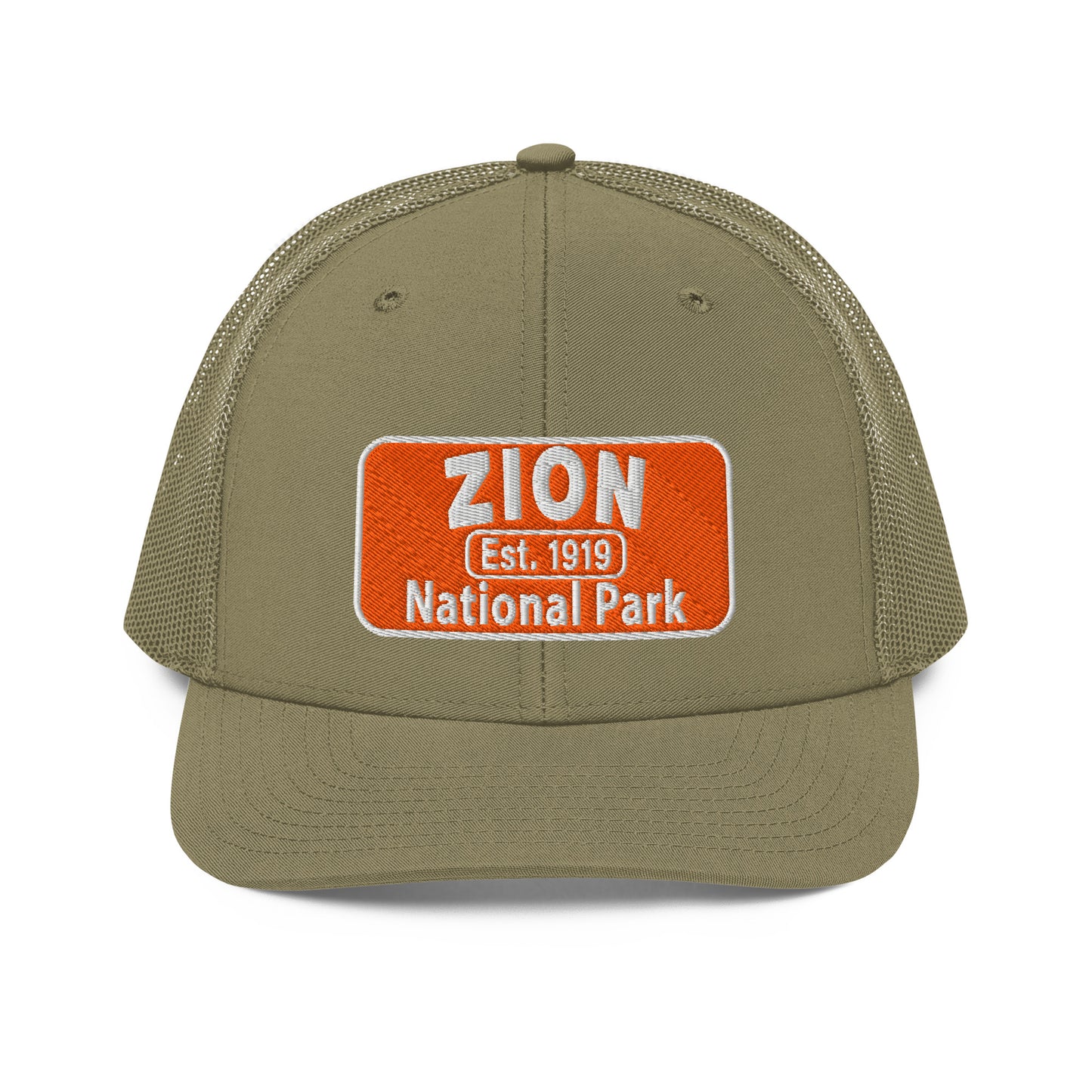 Zion National Park Hat - Richardson 112 Trucker Hat - Front View - Loden