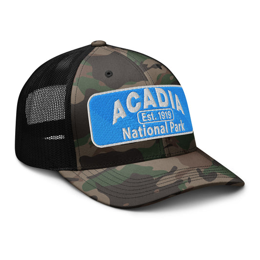 Acadia National Park Camo Hat Black Side