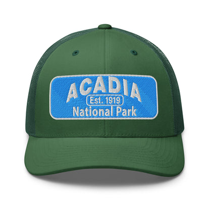 Acadia National Park Hat Evergreen Front