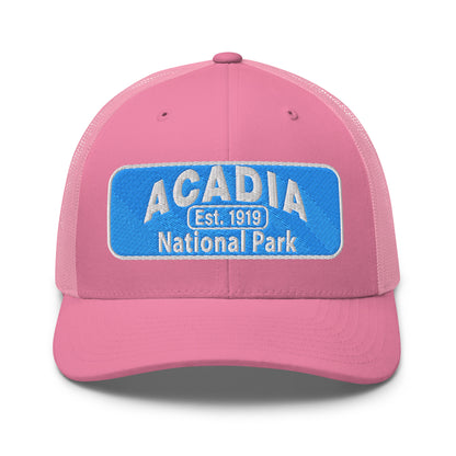 Acadia National Park Hat Pink Front