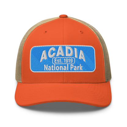 Acadia National Park Hat Orange Front