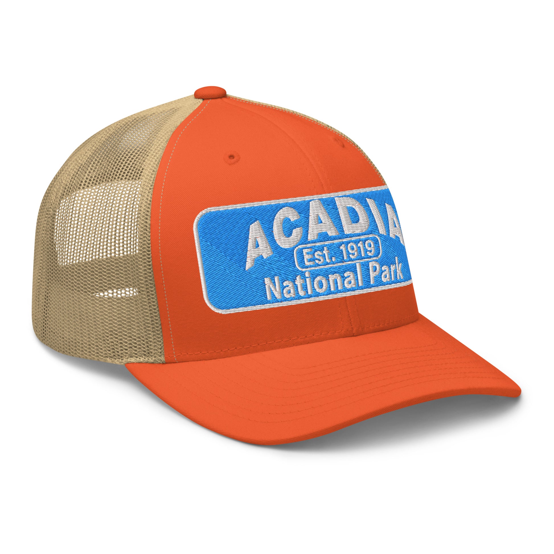 Acadia National Park Hat Orange Side