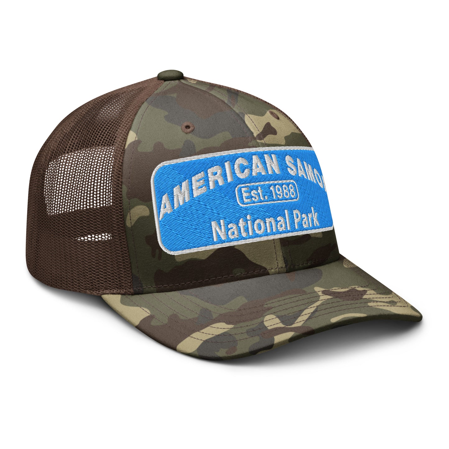 American Samoa National Park Camo Hat - Otto Cap 105-1247 - Side View - Brown Camo