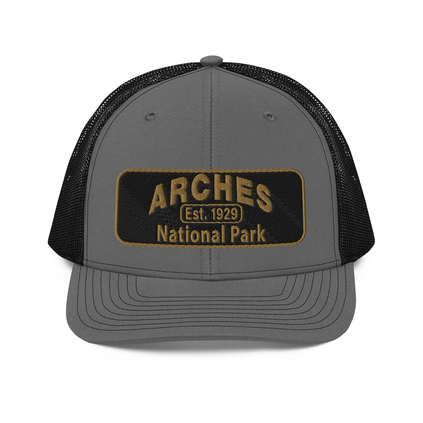 Arches National Park Hat - Richardson 112 Trucker Hat - Front View - Cardinal