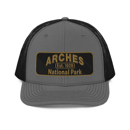 Arches National Park Hat - Richardson 112 Trucker Hat - Front View - Cardinal