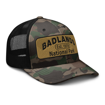 Badlands National Park Camo Hat Black Side