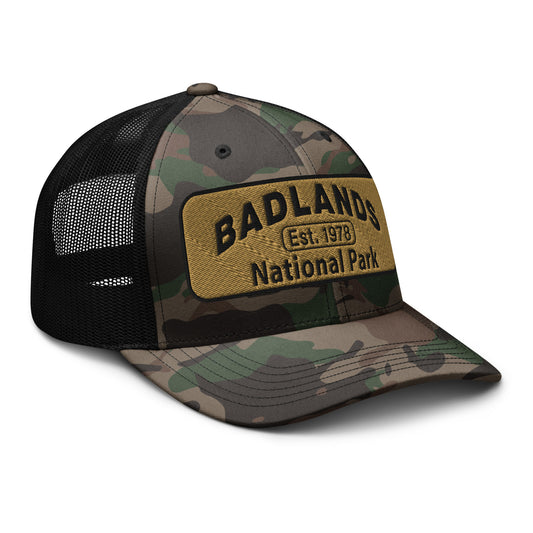 Badlands National Park Camo Hat Black Side