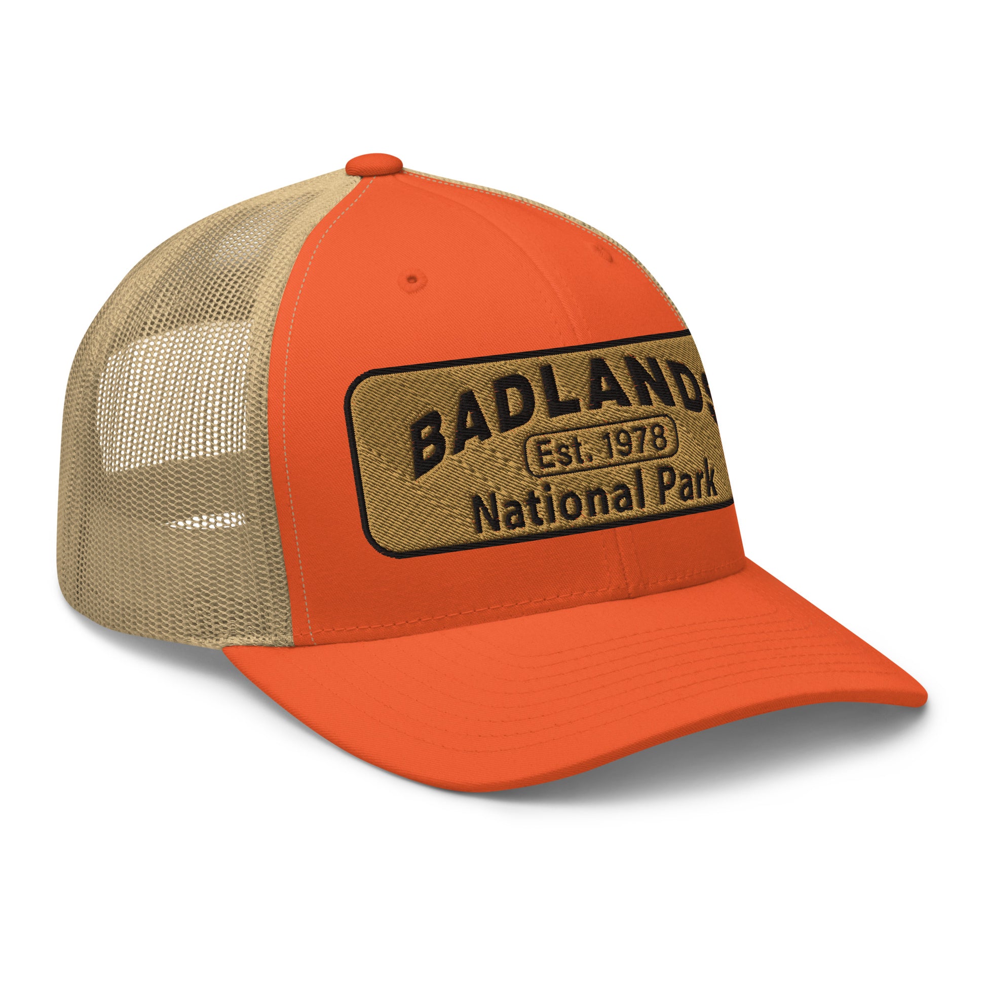 Badlands National Park Hat Yupoong 6606 Orange Side