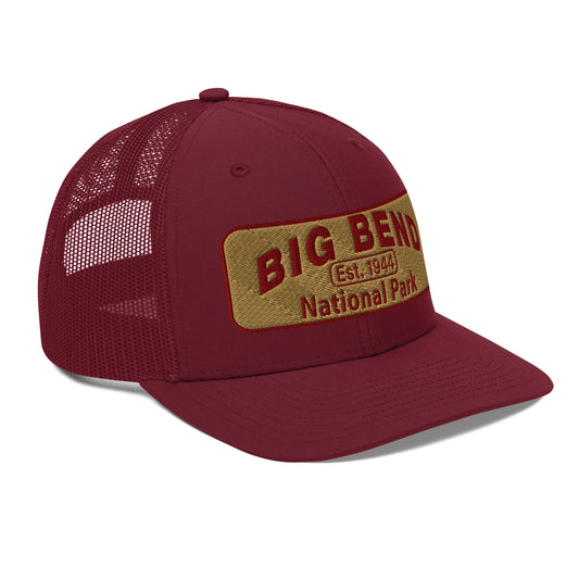 Big Bend National Park Hat - Richardson 112 Trucker Hat - Side View - Color: Cardinal