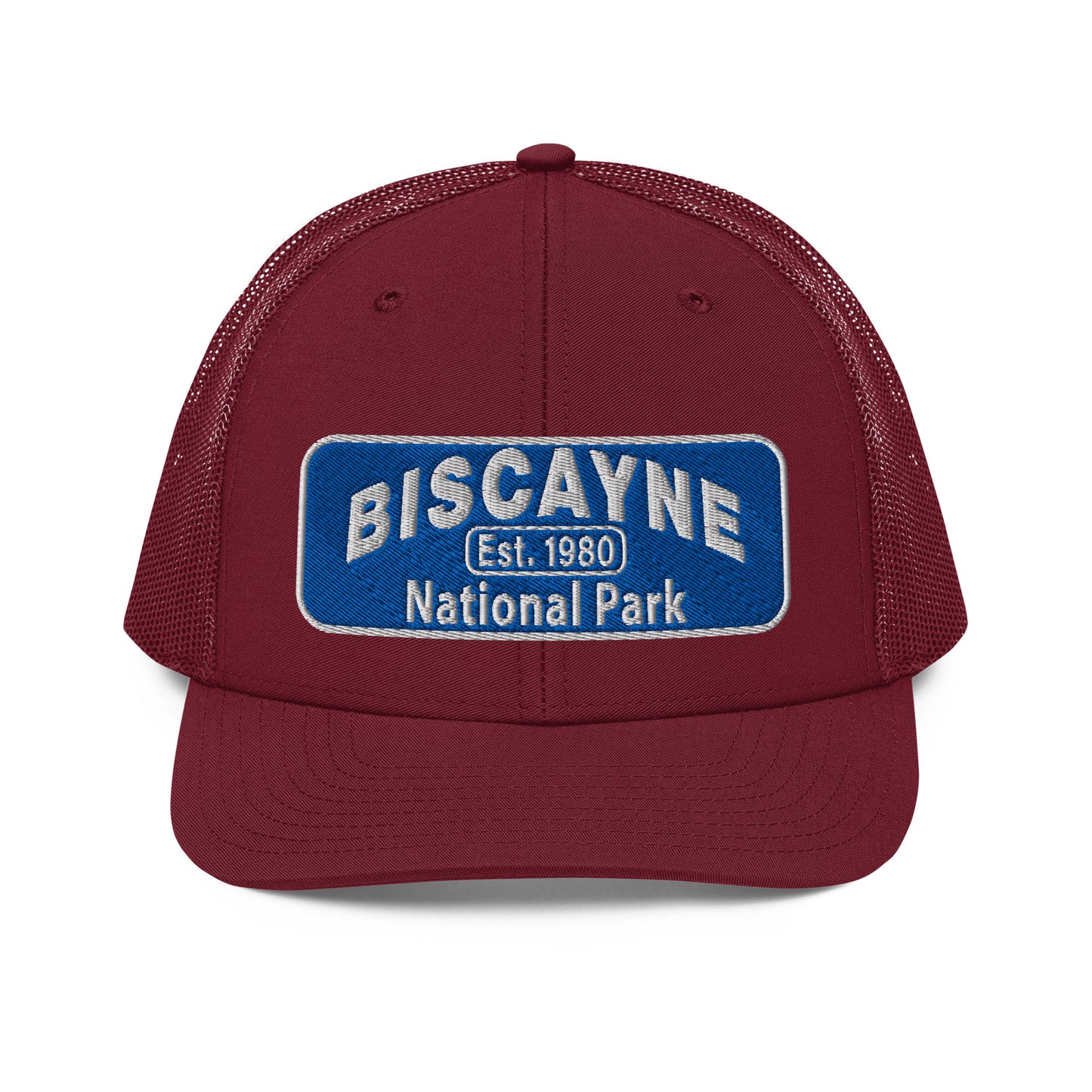 Biscayne National Park Hat - Richardson 112 Trucker Hat - Front View - Color:  Cardinal
