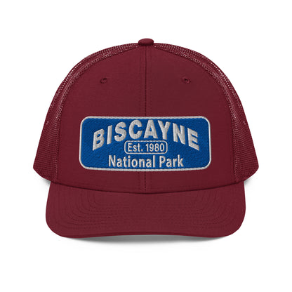 Biscayne National Park Hat - Richardson 112 Trucker Hat - Front View - Color:  Cardinal