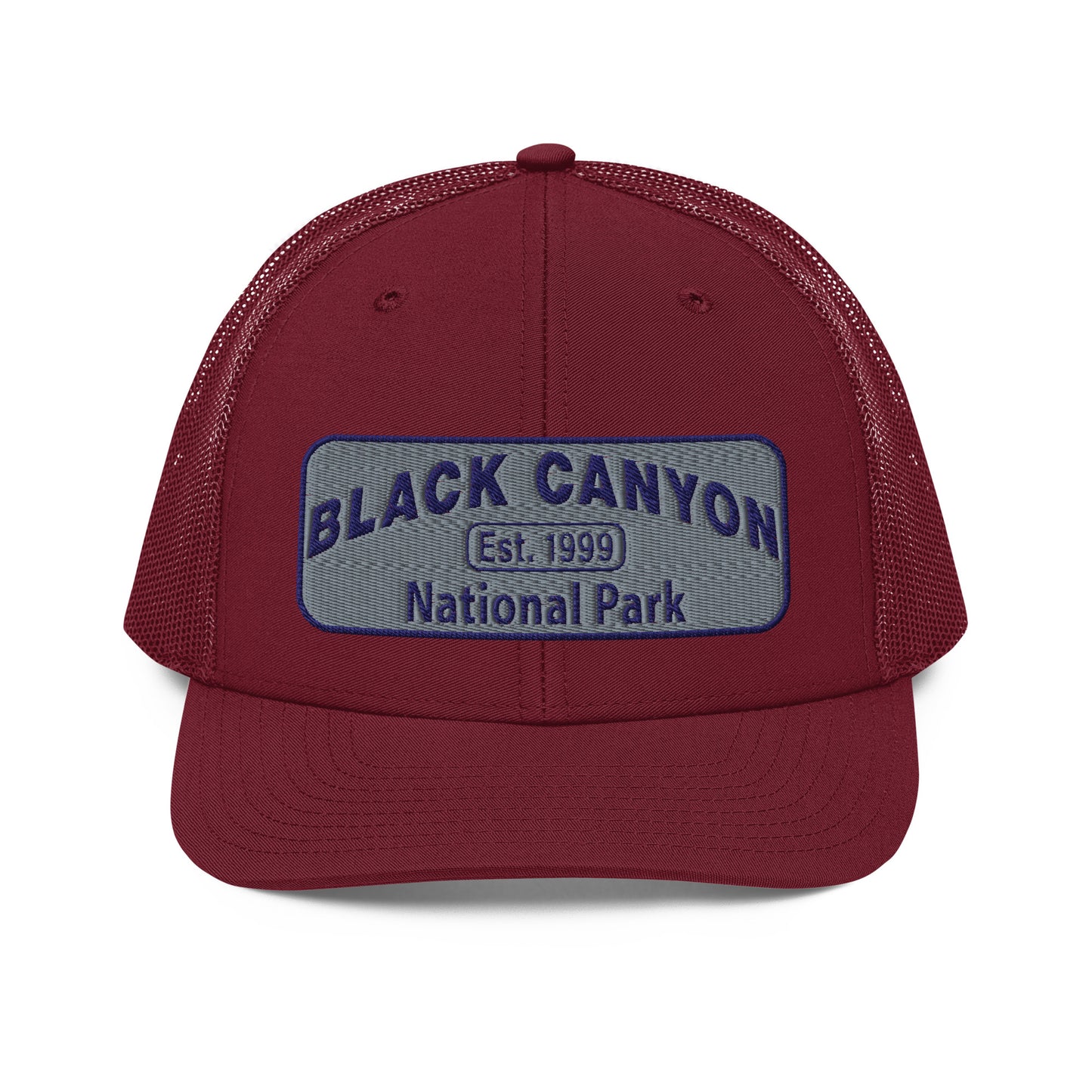 Black Canyon of the Gunnison National Park Hat - Richardson 112 Trucker Hat - Front View - Color: Cardinal