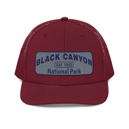 Black Canyon of the Gunnison National Park Hat - Richardson 112 Trucker Hat - Front View - Color: Cardinal