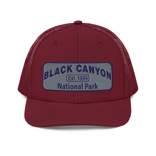 Black Canyon of the Gunnison National Park Hat - Richardson 112 Trucker Hat - Front View - Color: Cardinal