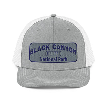 Black Canyon of the Gunnison National Park Hat - Richardson 112 Trucker Hat - Front View - Color: Heather/White