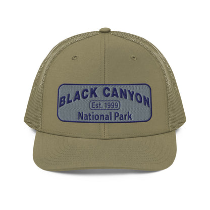 Black Canyon of the Gunnison National Park Hat - Richardson 112 Trucker Hat - Front View - Color: Loden