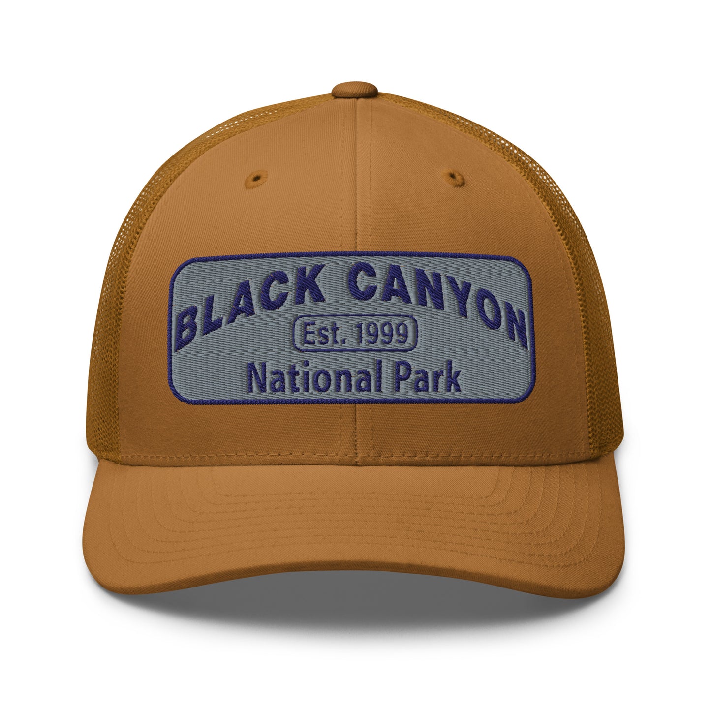 Black Canyon of the Gunnison National Park Hat - Yupoong 6606 Trucker Hat - Front View - Color: Caramel