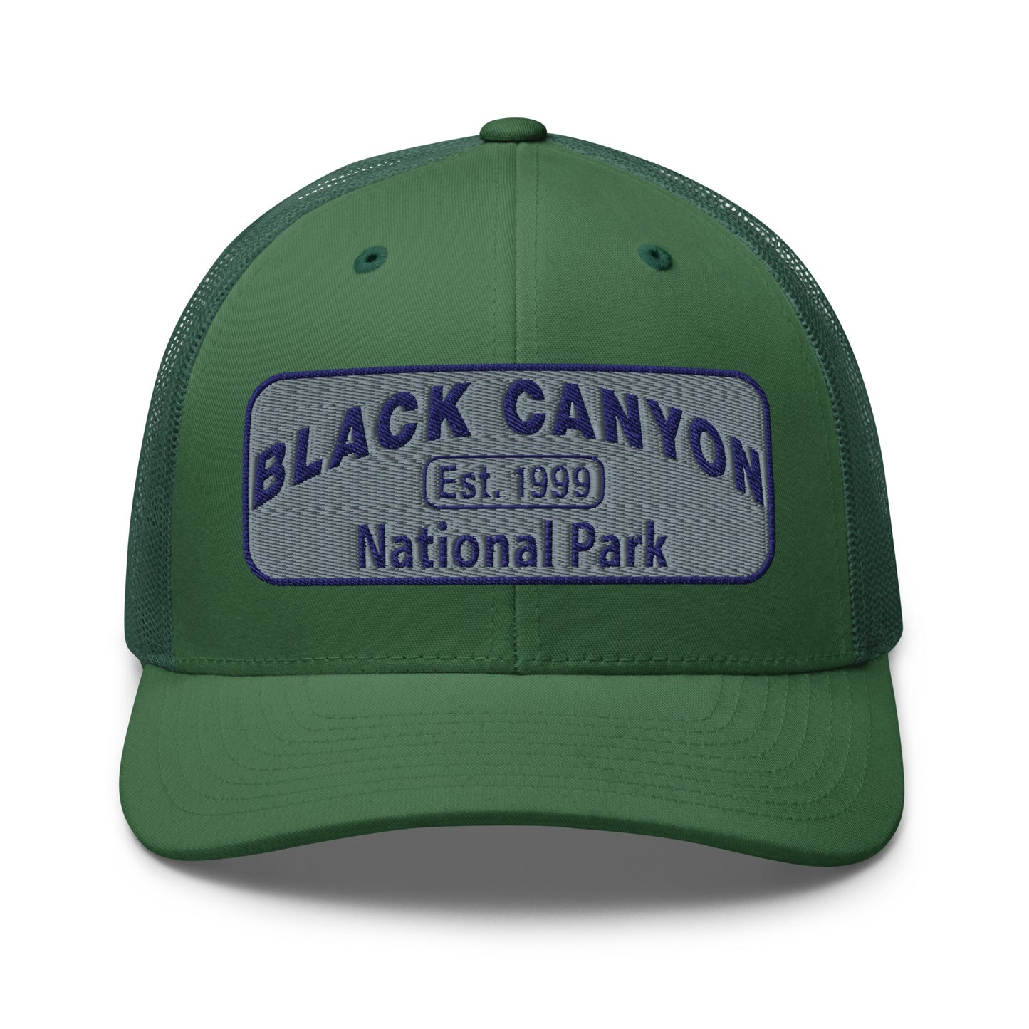 Black Canyon of the Gunnison National Park Hat - Yupoong 6606 Trucker Hat - Front View - Color: Evergreen