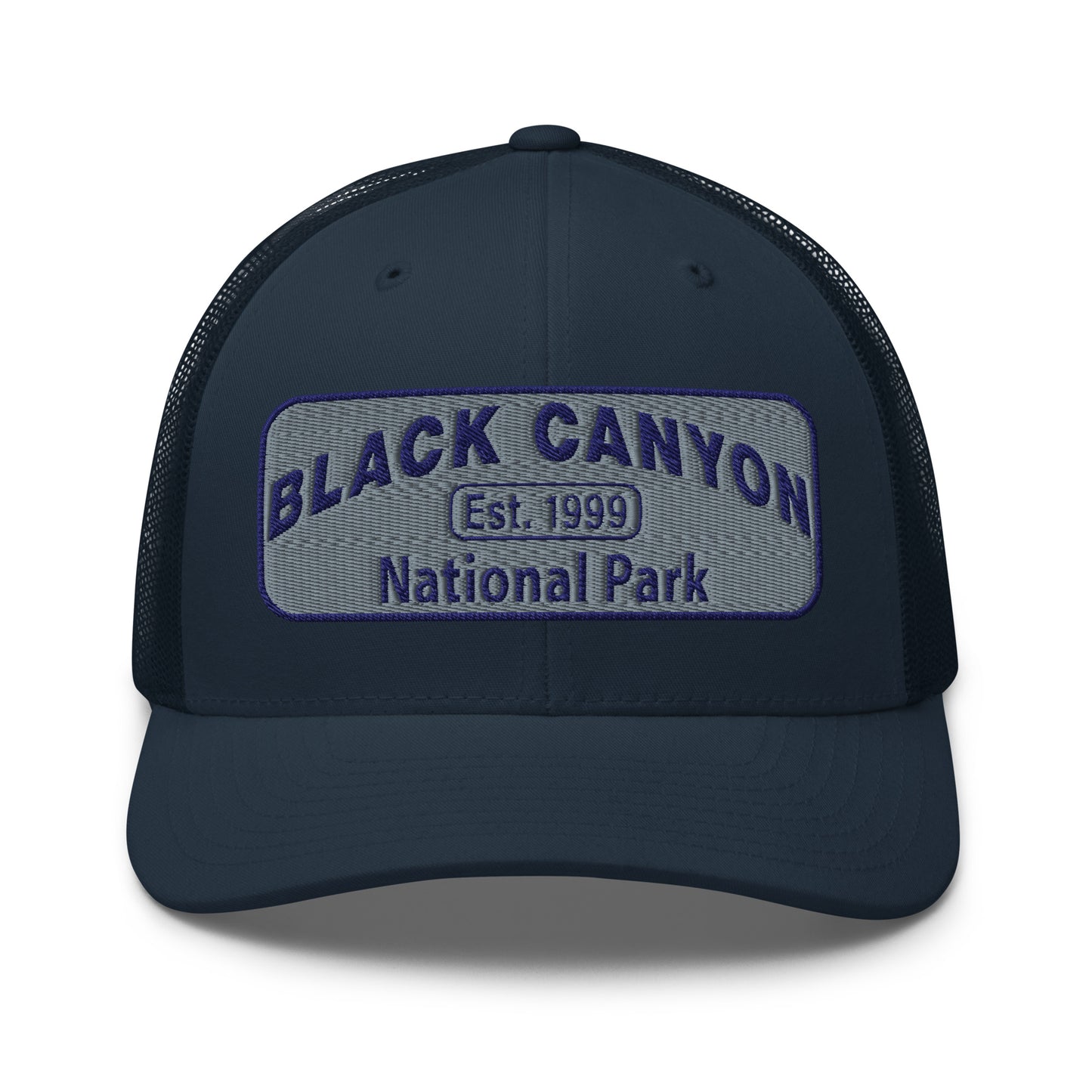 Black Canyon of the Gunnison National Park Hat - Yupoong 6606 Trucker Hat - Front View - Color: Navy