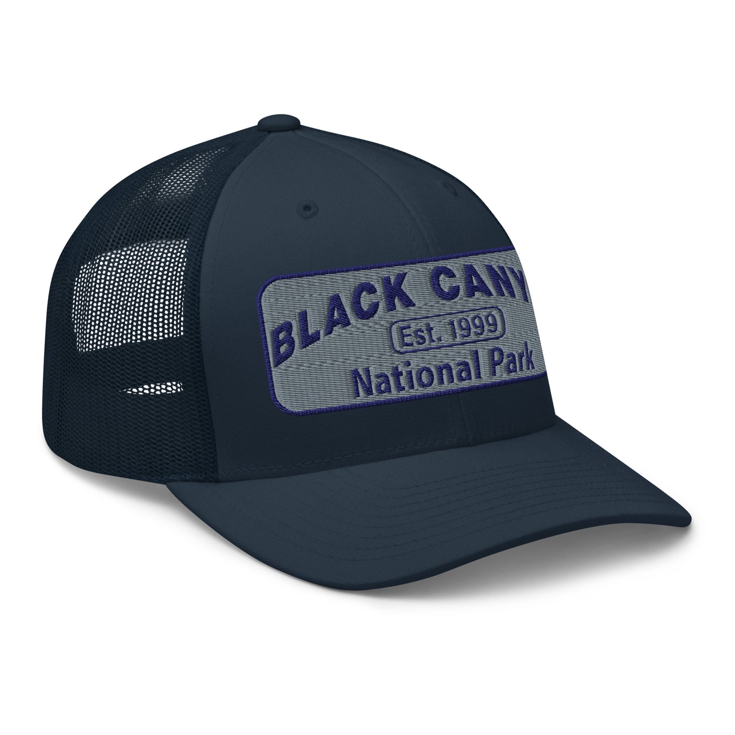 Black Canyon of the Gunnison National Park Hat - Yupoong 6606 Trucker Hat - Side View - Color: Navy
